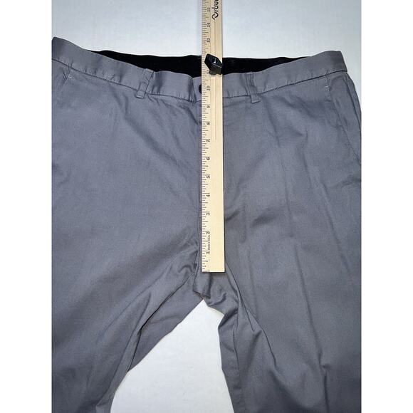 Bonobos Slim Pants Men's Size 35x30 Gray Straight Leg Chino Cotton Flat Front - Picture 7 of 16